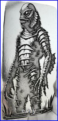10 ozt 999 Fine Silver Art Bar- Creature from the Black Lagoon ADAMO TECHNE
