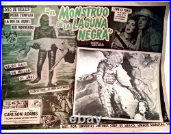 1954 Creature From The Black Lagoon Original Movie Lobby 13x17 Mexico Cult Adams
