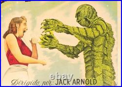 1954 Creature From The Black Lagoon Original Movie Poster Linen Argentina Cult 1954 Creature From The Black Lagoon Original Movie Poster Linen Argentina Cult