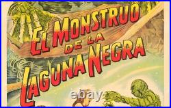 1954 Creature From The Black Lagoon Original Movie Poster Linen Argentina Cult