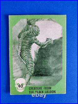 1961 Nu-Card Horror Monster Green Series Card #40 Creature From The Black Lagoon