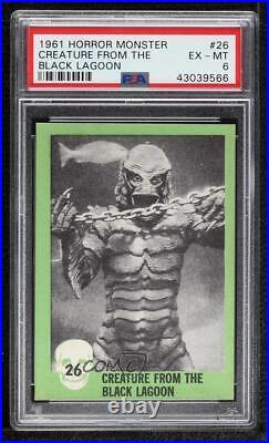 1961 Nu-Cards Horror Monsters Series 1 Creature from the Black Lagoon PSA 6 ne4