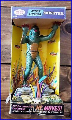 1971 CREATURE FROM THE BLACK LAGOON Original PENN PLAX AQUARIUM FIGURE In BOX