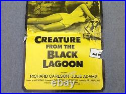 1972 The Creature From The Black Lagoon Original Movie House Re-Release Poster