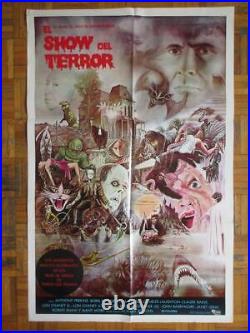 1979 THE HORROR SHOW Frankenstein CREATURE FROM THE BLACK LAGOON MEXICAN POSTER