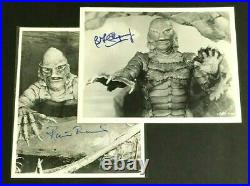 2 Creature From The Black Lagoon Photos Signed By Ben Chapman/ricou Browning Coa