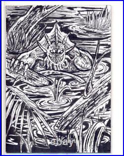 2022 Perna Studios Sketch Card Hallow Ink 2 Namli Creature from the Black Lagoon