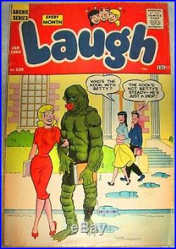 Archie Comics Laugh #130 CREATURE from the BLACK LAGOON Cover January 1962 Vhtf