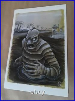 Attack Peter Creature From The Black Lagoon Art Print