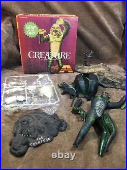 Aurora Creature From The Black Lagoon Glows In The Dark 1969 Model Kit Built