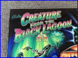 Bally Creature from the Black Lagoon Pinball Machine Backglass MIRRORED NEW