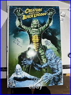Ben Chapman Jr & Ricou Browning Signed Creature from the Black Lagoon Poster JSA
