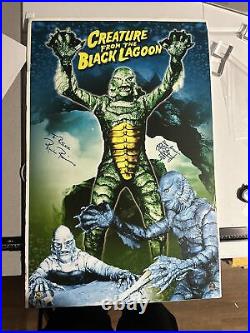 Ben Chapman Jr & Ricou Browning Signed Creature from the Black Lagoon Poster JSA