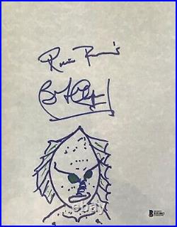 Ben Chapman Ricou Browning Signed Creature From the Black Lagoon Sketch Beckett
