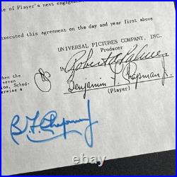 Ben Chapman Signed Creature from the Black Lagoon 3 Autographs Contracts & Bill