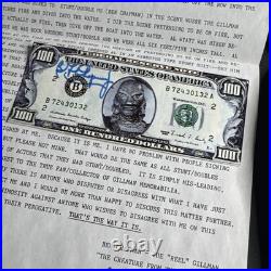 Ben Chapman Signed Creature from the Black Lagoon 3 Autographs Contracts & Bill