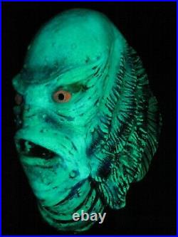 Blacklight CREECH Creature From the Black Lagoon Latex Mask Display Bust Monster