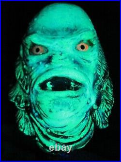 Blacklight CREECH Creature From the Black Lagoon Latex Mask Display Bust Monster