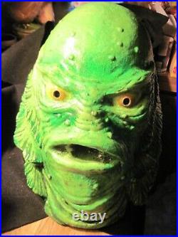 Blacklight CREECH Creature From the Black Lagoon Latex Mask Display Bust Monster