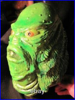 Blacklight CREECH Creature From the Black Lagoon Latex Mask Display Bust Monster