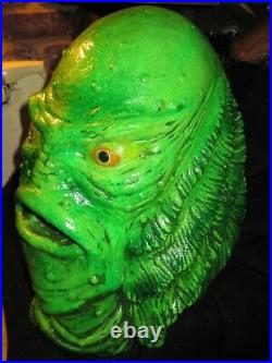 Blacklight CREECH Creature From the Black Lagoon Latex Mask Display Bust Monster