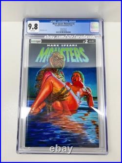 CGC 9.8 Mark Spears Monsters #2 Cover C Creature From The Black Lagoon Homage