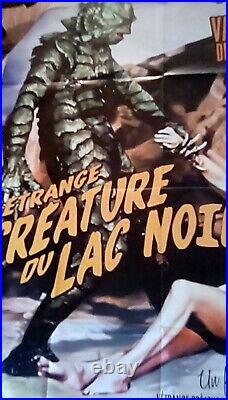 CREATURE FROM BLACK LAGOON 3D 4x6 ft French Grande Movie Poster Rerelease 2012