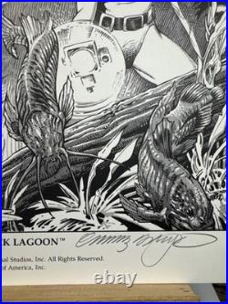 CREATURE FROM BLACK LAGOON PRINT Signed Mark A Nelson 1991 Universal Monsters