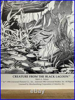 CREATURE FROM BLACK LAGOON PRINT Signed Mark A Nelson 1991 Universal Monsters