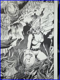 CREATURE FROM BLACK LAGOON PRINT Signed Mark A Nelson 1991 Universal Monsters
