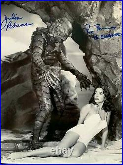 CREATURE FROM BLACK LAGOON photo signed by RICOU BROWNING & JULIE ADAMS, with COA