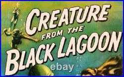 CREATURE FROM THE BLACK LAGOON (1954) 27x41 Universal monster movie poster