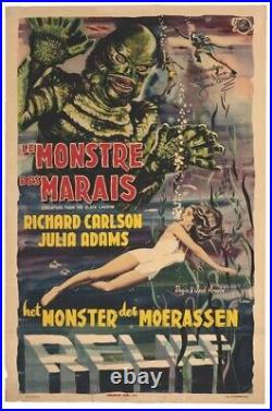 CREATURE FROM THE BLACK LAGOON (1954) 3D Belgian Signed by Director JACK ARNOLD
