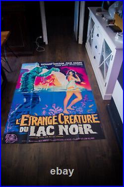 CREATURE FROM THE BLACK LAGOON 1954 Original Movie Poster Fold French Grande FMC