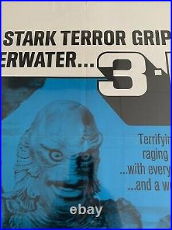 CREATURE FROM THE BLACK LAGOON 3D ONE-SHEET 1972 US RE-RELEASE WithCAMPUS POSTER