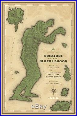 CREATURE FROM THE BLACK LAGOON Laurent Durieux Mondo Poster Screen Print Monster