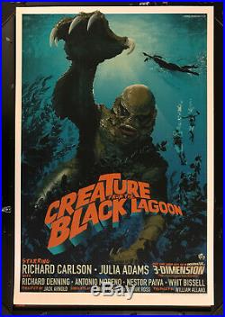 CREATURE FROM THE BLACK LAGOON Mondo Poster by Stan and Vince 24x36 Mint
