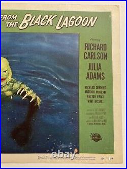 CREATURE FROM THE BLACK LAGOON Original 1954 Lobby Card Monster, Horror, Haunted