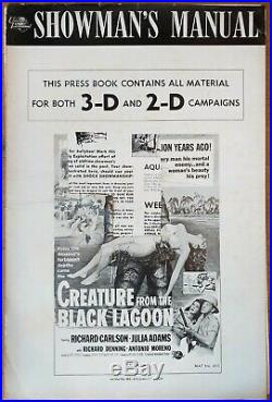 CREATURE FROM THE BLACK LAGOON, Richard Carlson, Julia Adams 1954, Pressbook 648