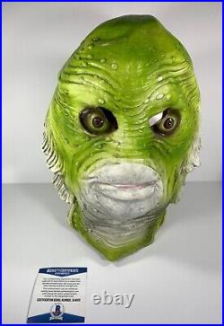 CREATURE FROM THE BLACK LAGOON Ricou Browning SIGNED MASK Horror! BECKETT COA