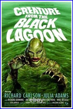 CREATURE FROM THE BLACK LAGOON screen print Jason Edmiston MONDO movie poster