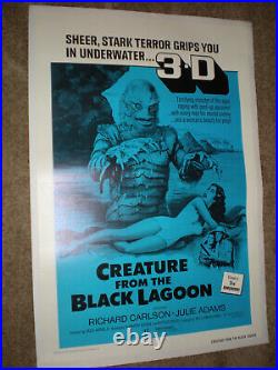 Classic Universal Horror Creature From The Black Lagoon R72 1sht On Linen