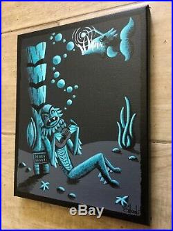 Clee Sobieski Painting Mid Century Tiki Creature From The Black Lagoon Halloween