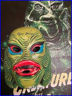 Creature From Black Lagoon Print + Mask Signed By Ricou Browning+JSA COA