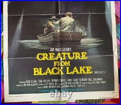 Creature From Black Lake 1976 Original Us One Sheet Poster Rare Bigfoot