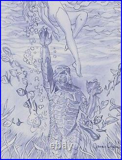 Creature From The Black Lagoon # 1 Cover Recreation Original Comic Art