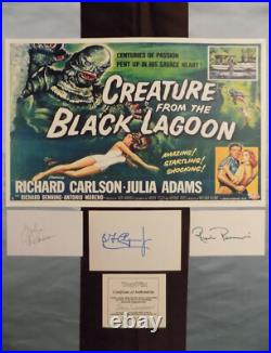 Creature From The Black Lagoon 3 Star Signature Authentic Autographs & Poster