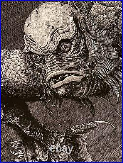 Creature From The Black Lagoon Brandon Holt Mondo Print Universal Monsters show