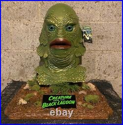 Creature From The Black Lagoon Mask Display Stand Custom Horror Collectible