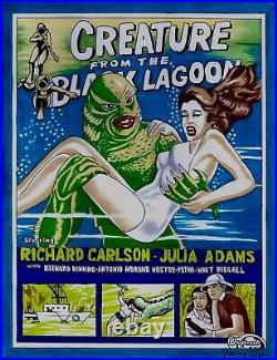 Creature From The Black Lagoon Movie Poster Recreation Original Comic Color Art